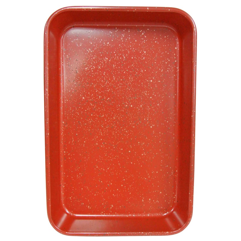 casaWare Toaster Oven Baking Pan 7 x 11-inch Ceramic Coated Non-Stick (Red Granite) - Image 2